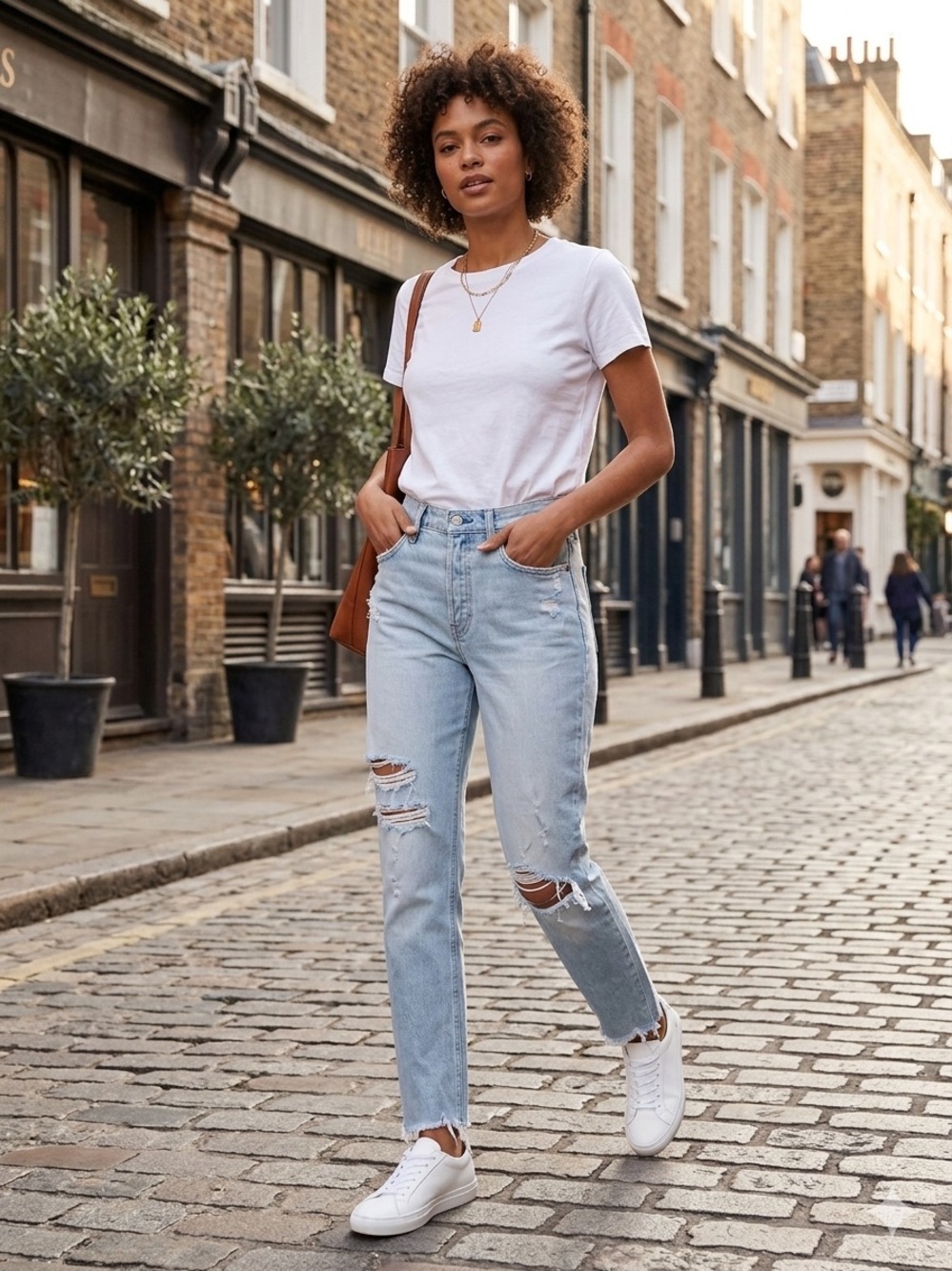 Abercrombie & Fitch Light Blue Distressed Straight-Leg Jeans
